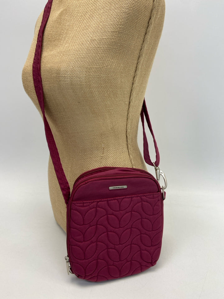 Travelon Cranberry Quilted Nylon Crossbody