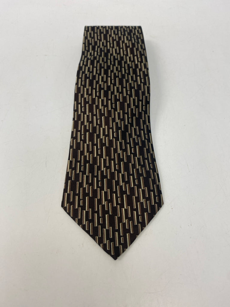 Dark Brown Gold Print Men&