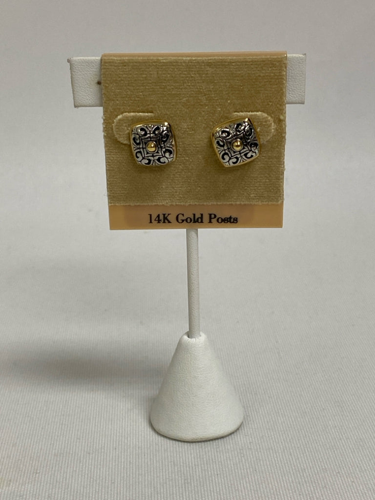 NWT Talbots Gold Color Silver Color Geometric Earrings