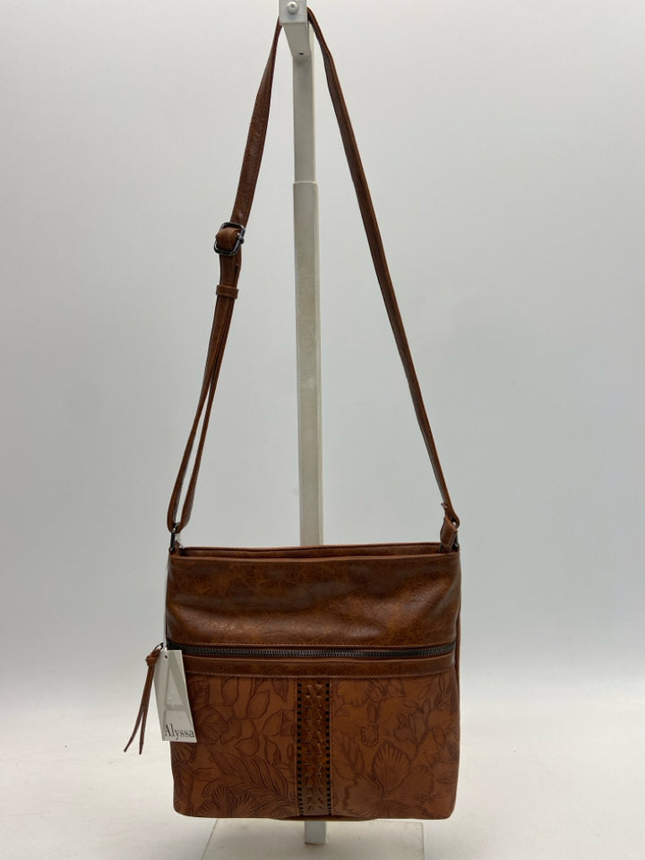 NWT Brown Flower(s) Crossbody
