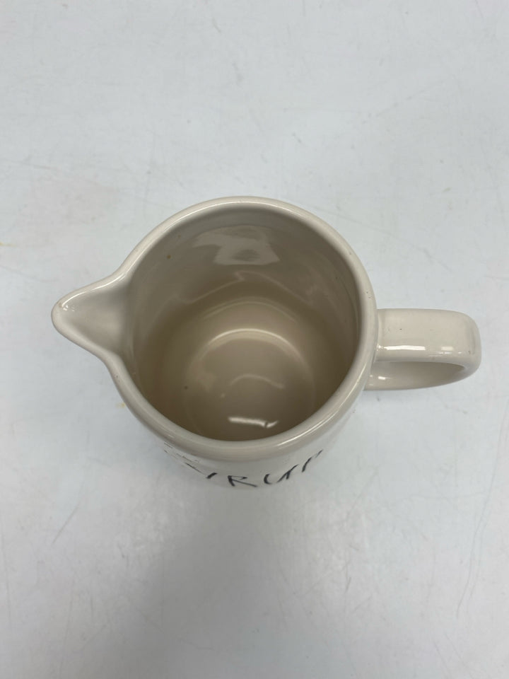Rae Dunn Cranberry Black Words Pitcher