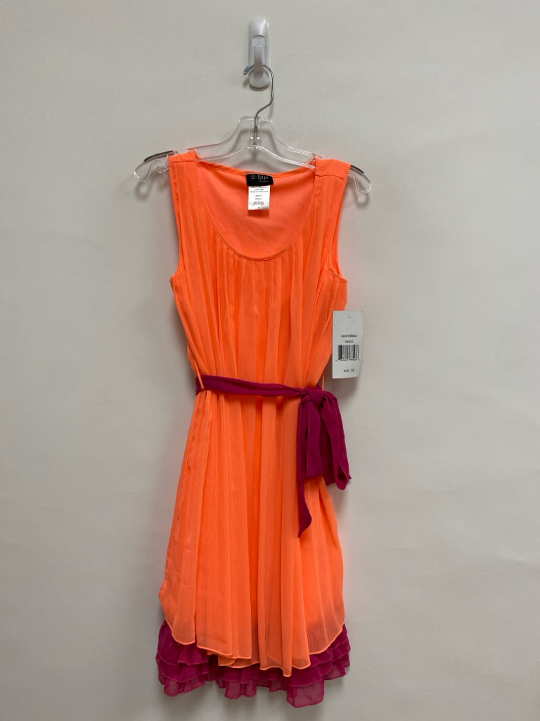 NWT SIZE 12 Neon Orange Magenta Sleeveless Girl&