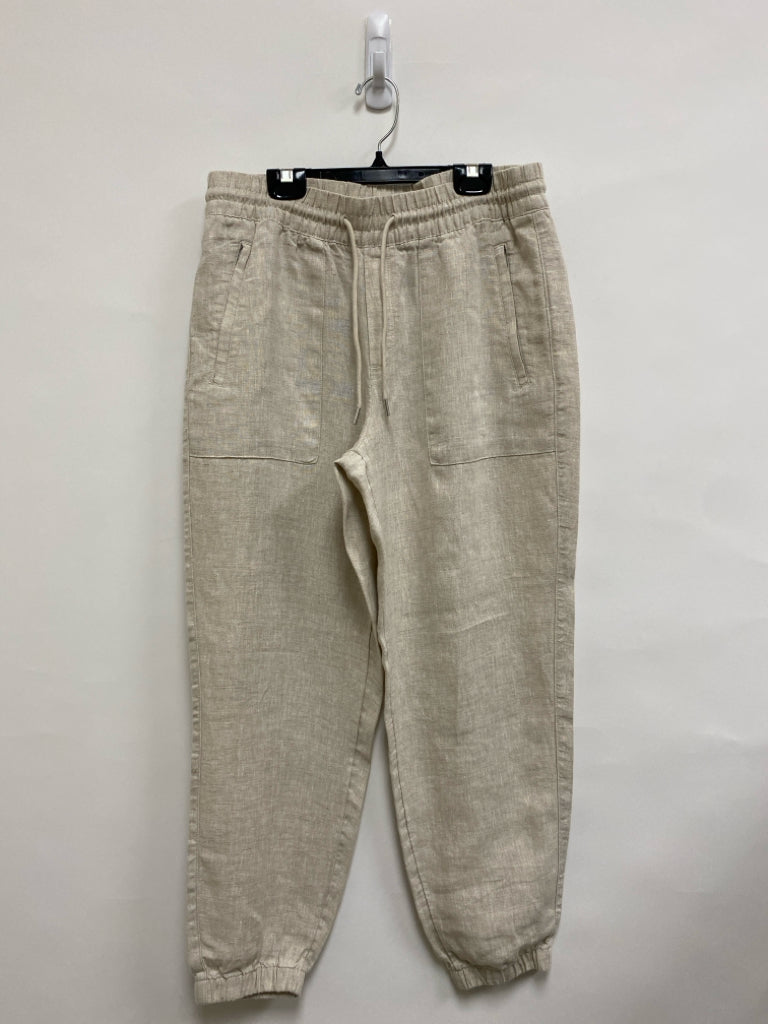 Athleta Size S Beige Pull-on Linen Ladies Pants