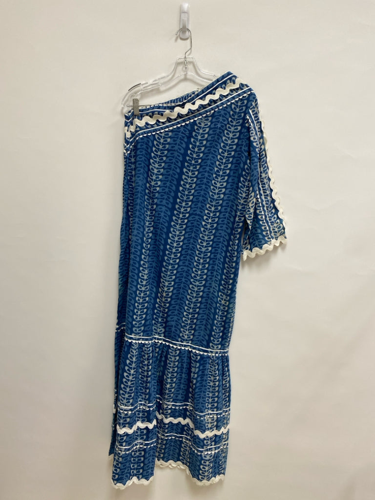 Size S Navy/Blue Cream Maxi Ladies Dress