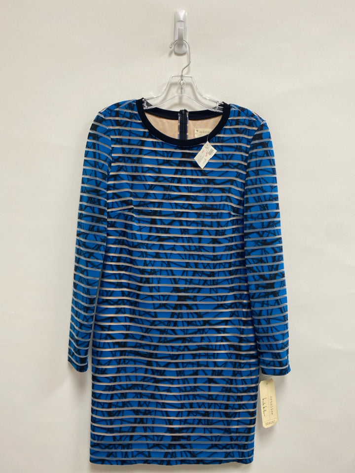 NWT Nicole Miller Size 8 Blue/Black Texture Ladies Dress
