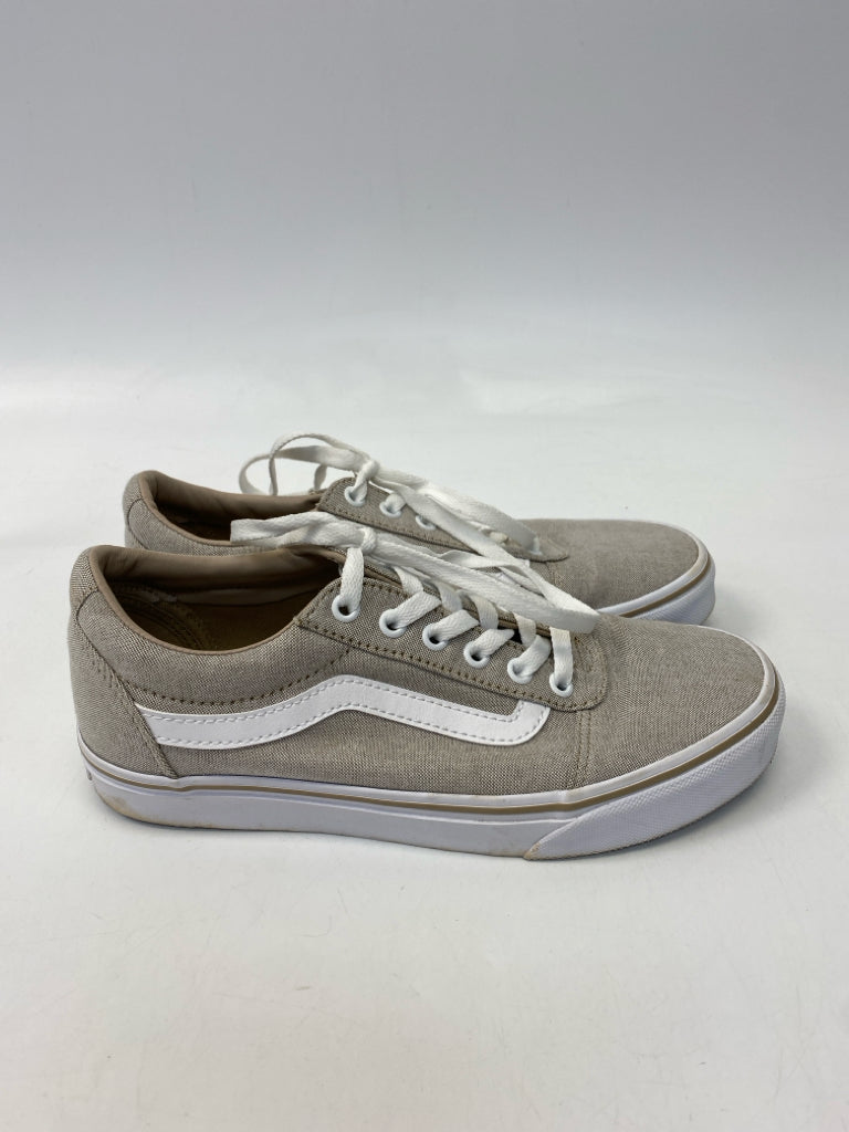 Vans  Size 8 Tan White Lace-up Sneakers