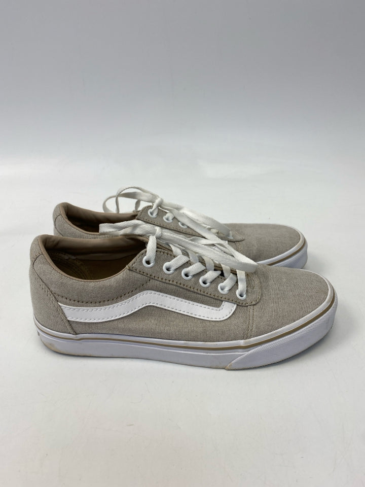 Vans  Size 8 Tan White Lace-up Sneakers