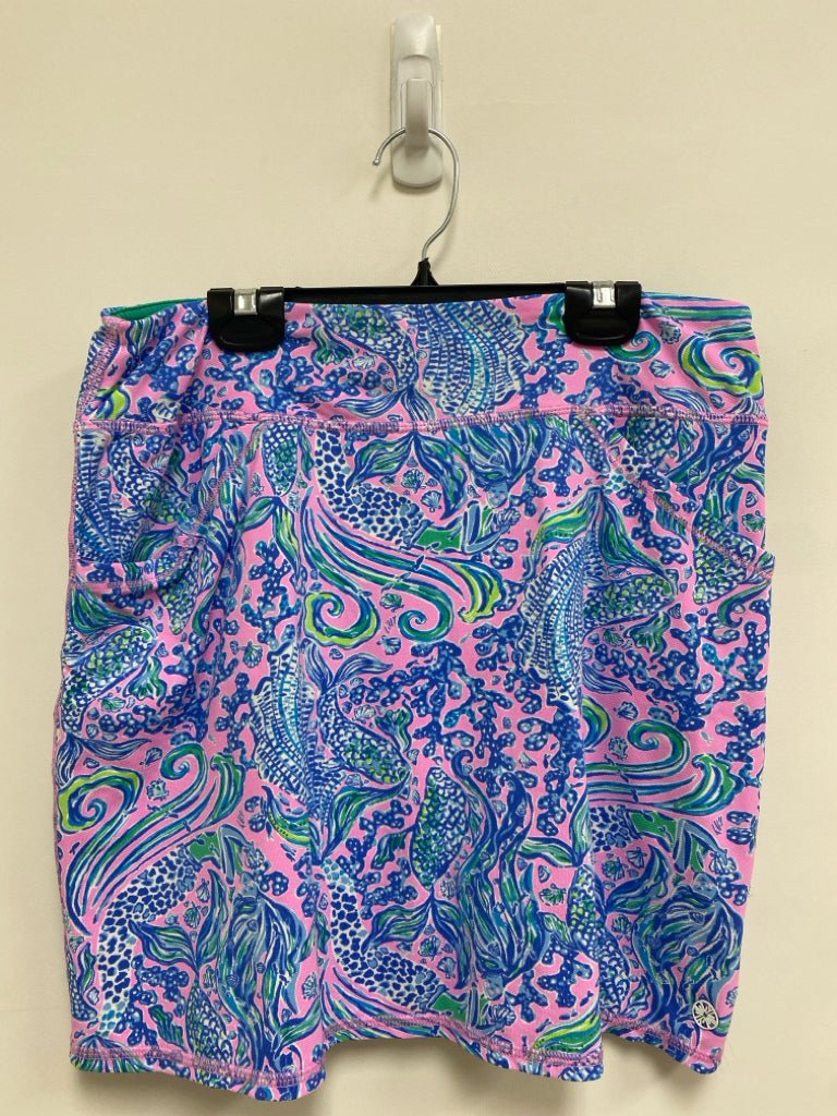 LILLY PULITZER Size M Pink Blue/Green Mermaid Ladies Skort