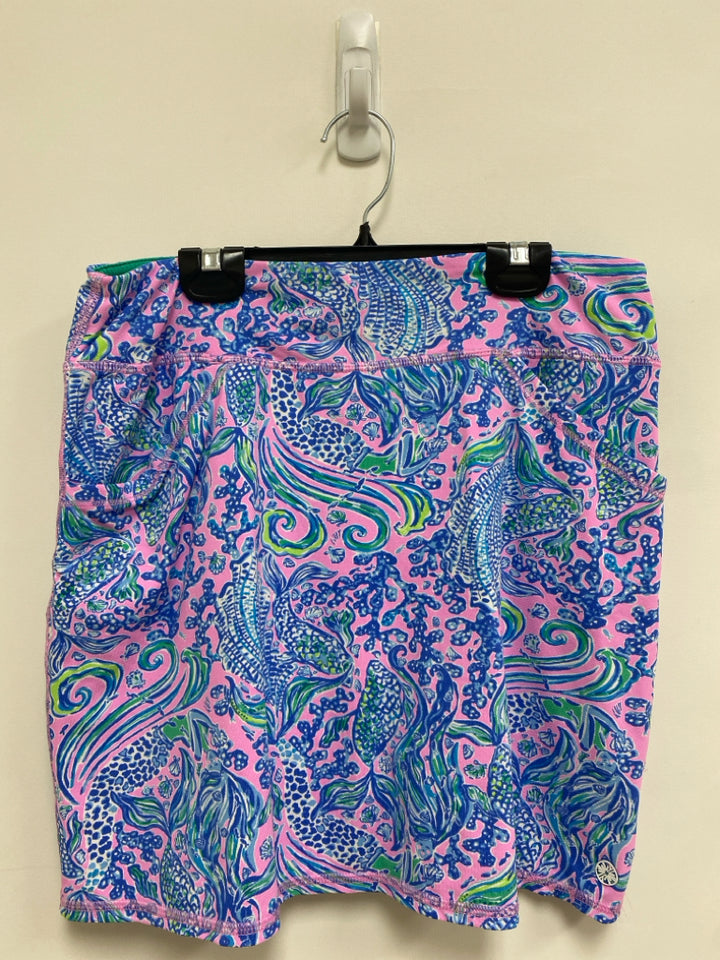 LILLY PULITZER Size M Pink Blue/Green Mermaid Ladies Skort