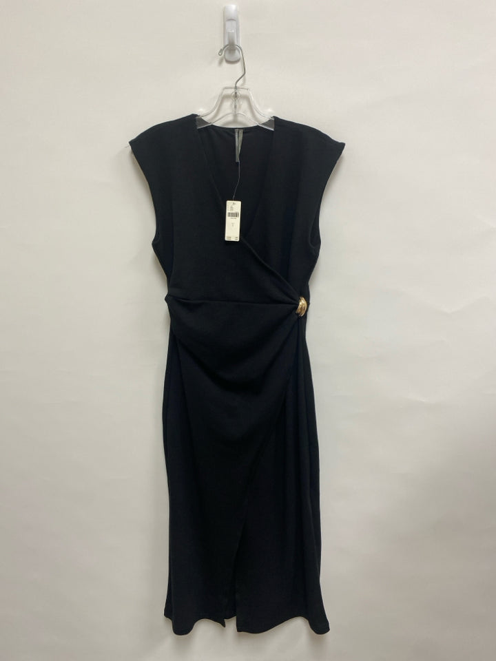 NWT Anthropologie Size S Black Gold Buckle Sleeveless Ladies Dress