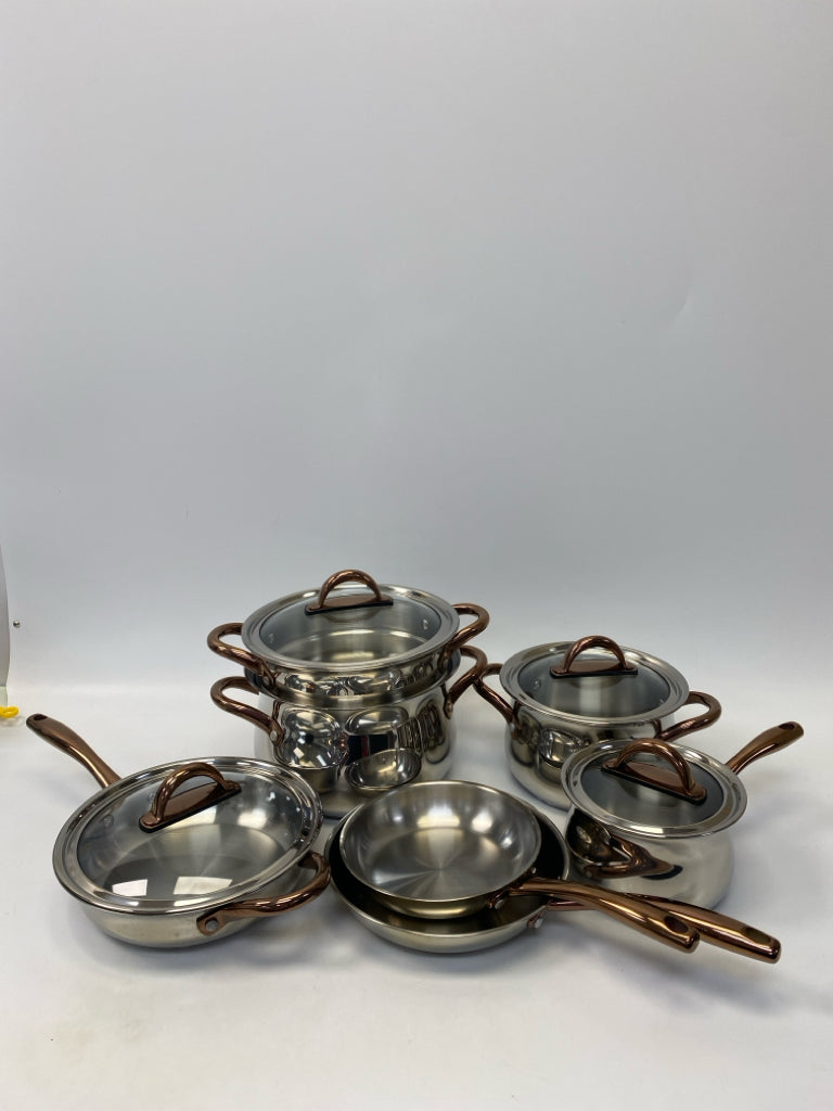 Berghoff Silver Gold Trimmed Stainless Cookware