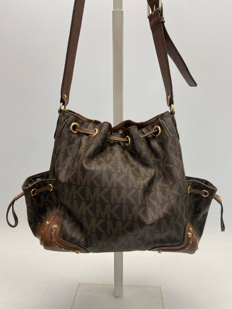 Michael Kors Dark Brown Tan Signature Handbag