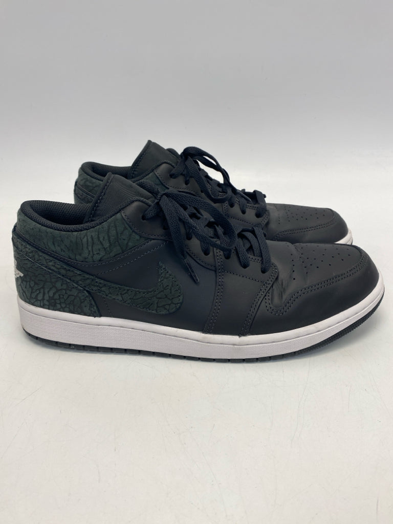 Nike Size 12 Black Dark Gray Lace-Up Men&