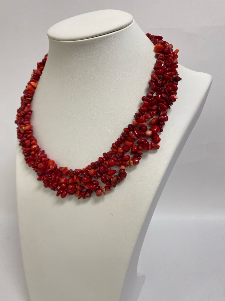 Red 23 Twisted Necklace