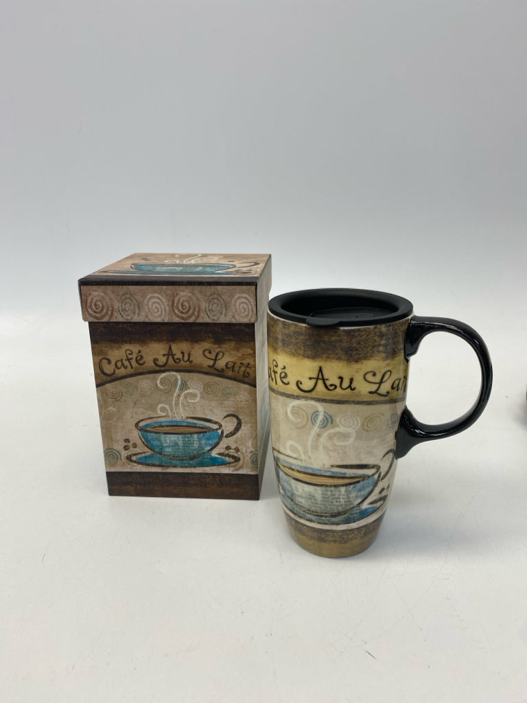 Brown Blue Coffee Mug