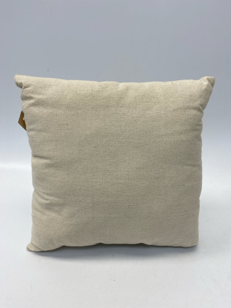 Natural Green/Multi Leaves Pillow