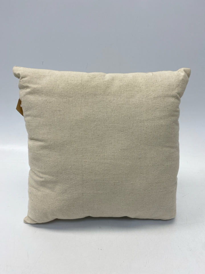 Natural Green/Multi Leaves Pillow