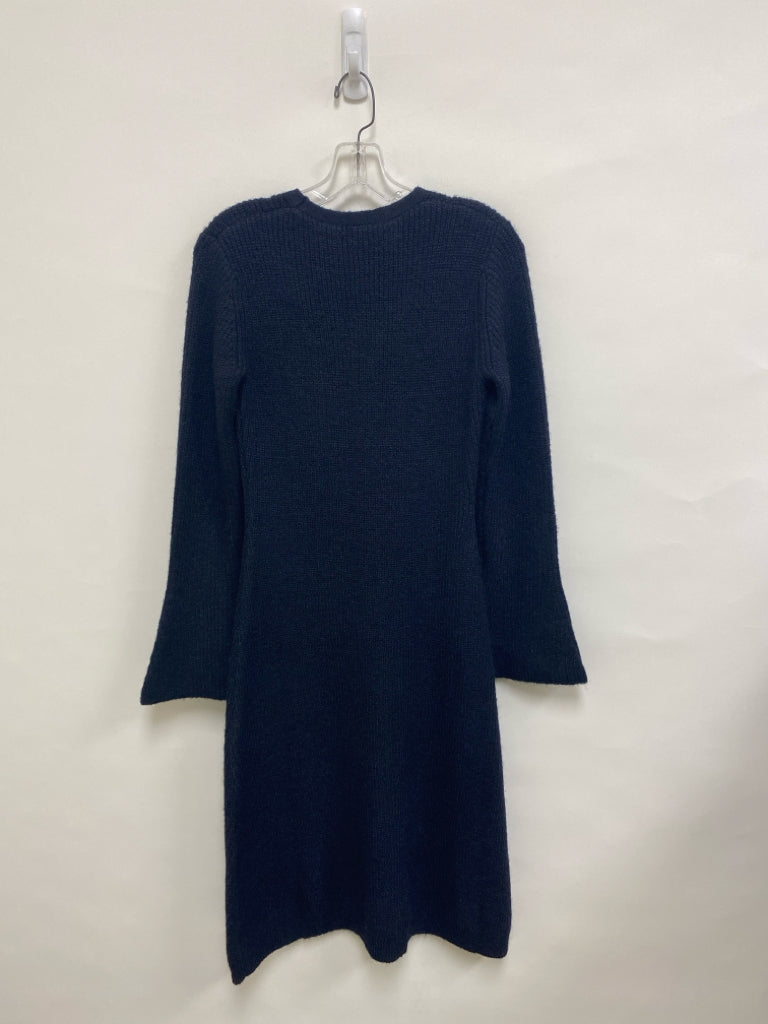 Size S Navy Texture Button Up Ladies Dress