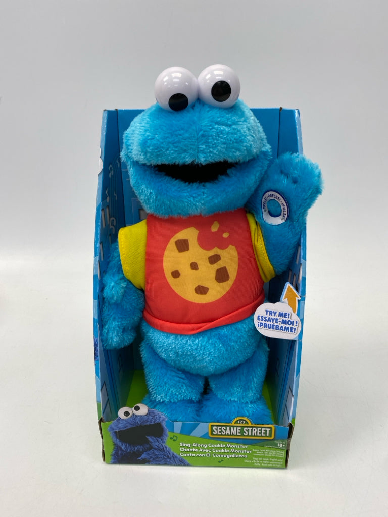 NEW/BOX Sesame Street Blue Sounds Stuffed Animal