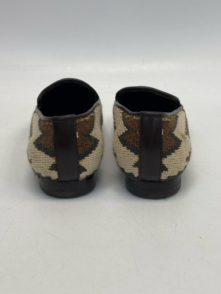 Ramon Tenza  Size 7 Beige Brown/Gray Knit Flats