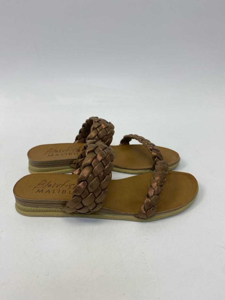 NWOT Blowfish  Size 10 Bronze Braided Metallic Sandals