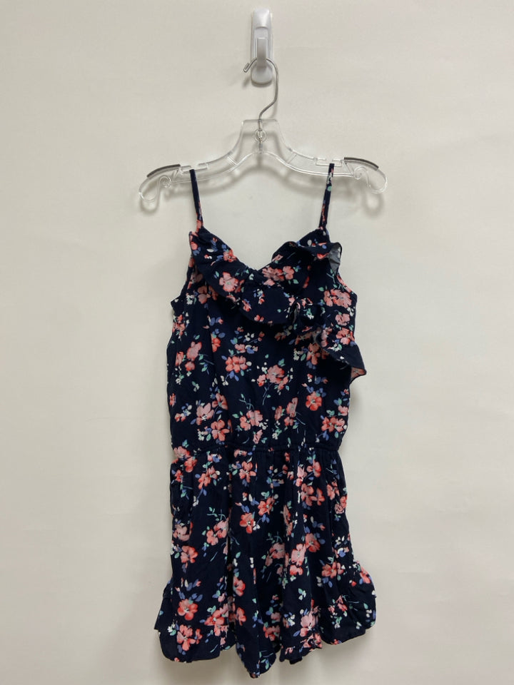 Abercrombie Kids SIZE 13/14 Navy Pink/Green Floral Sleeveless Girl&