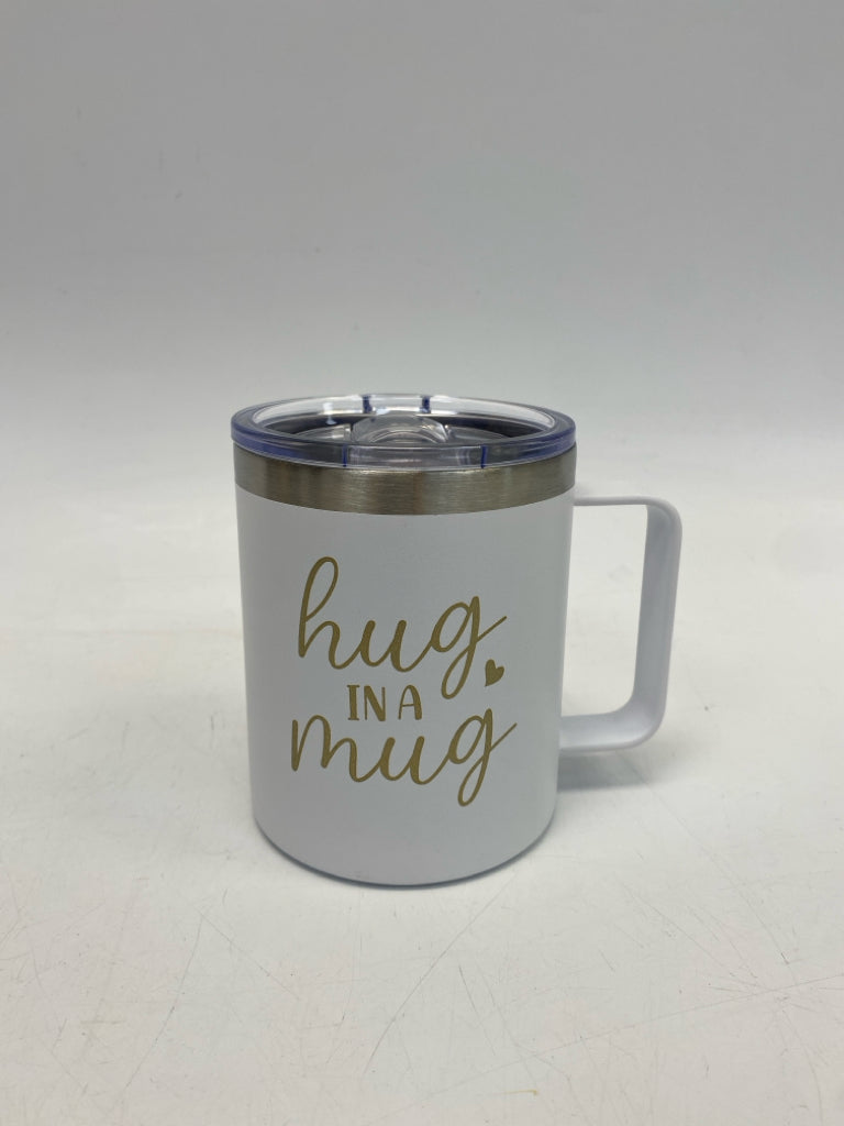 White Gold Words Metal Tumbler