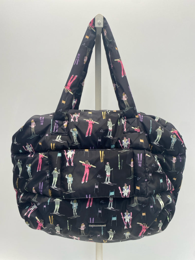 Betsey Johnson Black Multi Color Duffle Bag