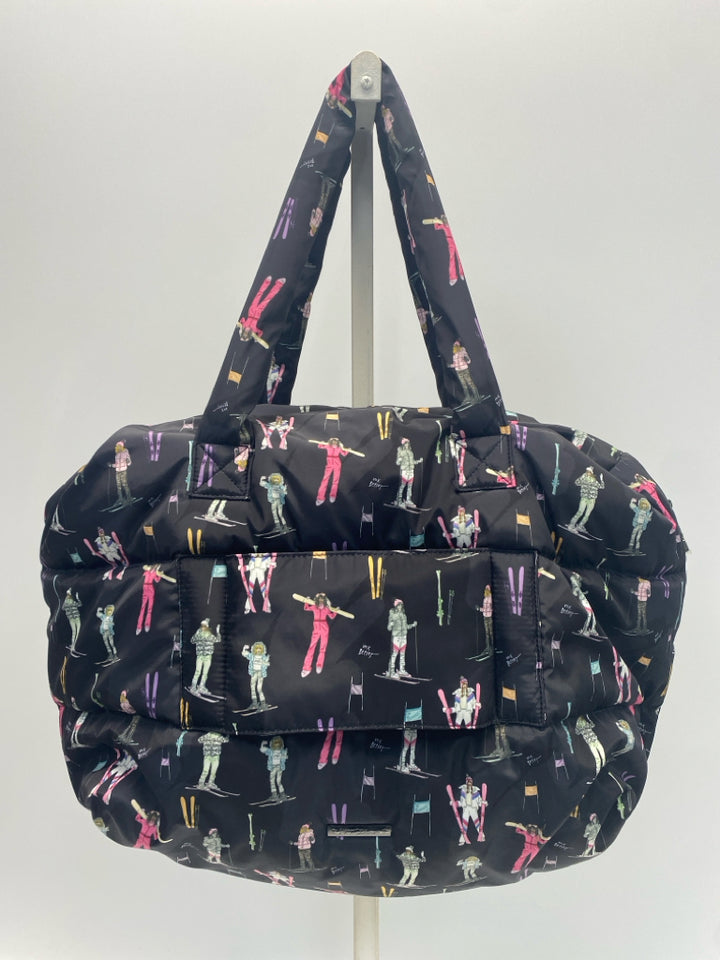 Betsey Johnson Black Multi Color Duffle Bag