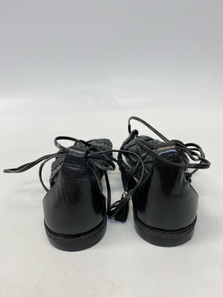 Michael Kors  Size 7.5 Black Lace-up Braided Sandals