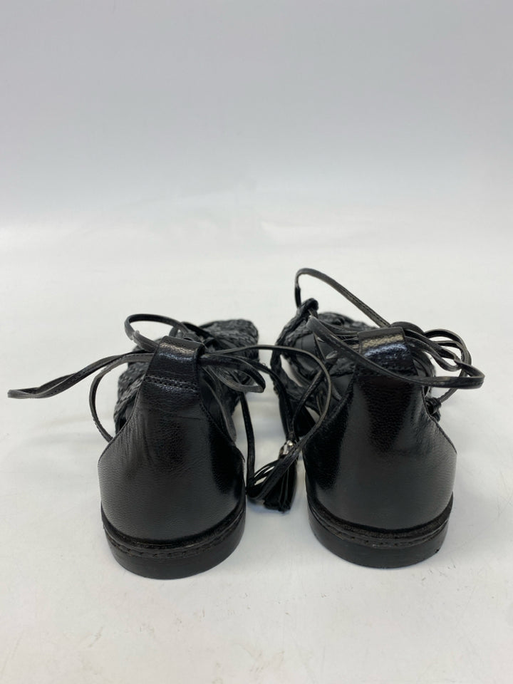 Michael Kors  Size 7.5 Black Lace-up Braided Sandals
