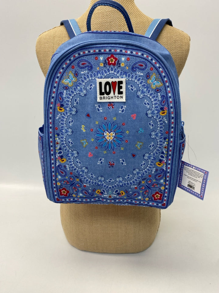 NWT Brighton Blue Red Bandana Backpack