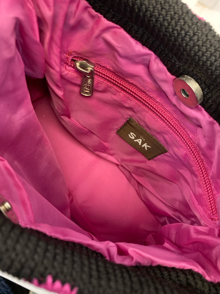 Sak Black Pink Hearts/flowers Handbag
