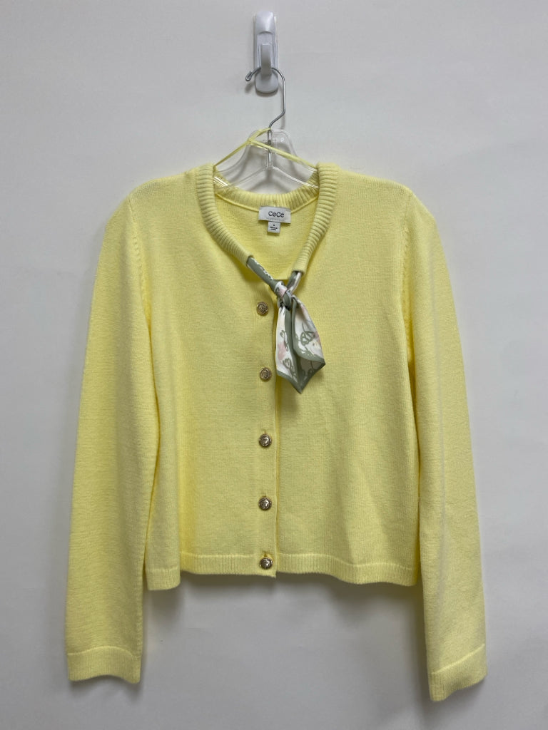 NWT CeCe Size M Pale Yellow Ladies Sweater