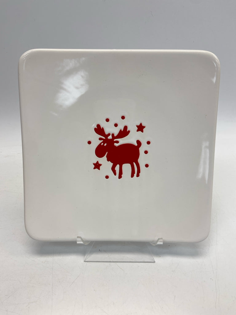 White Red Reindeer Christmas