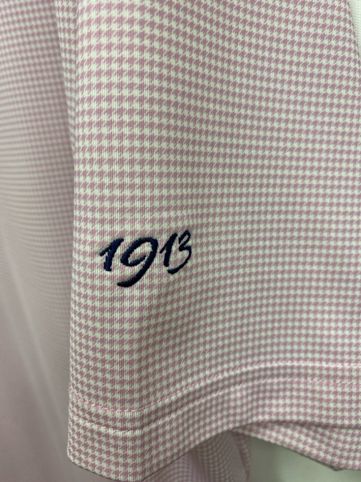 Ralph Lauren Size XL Lilac White Houndstooth Polo Men&
