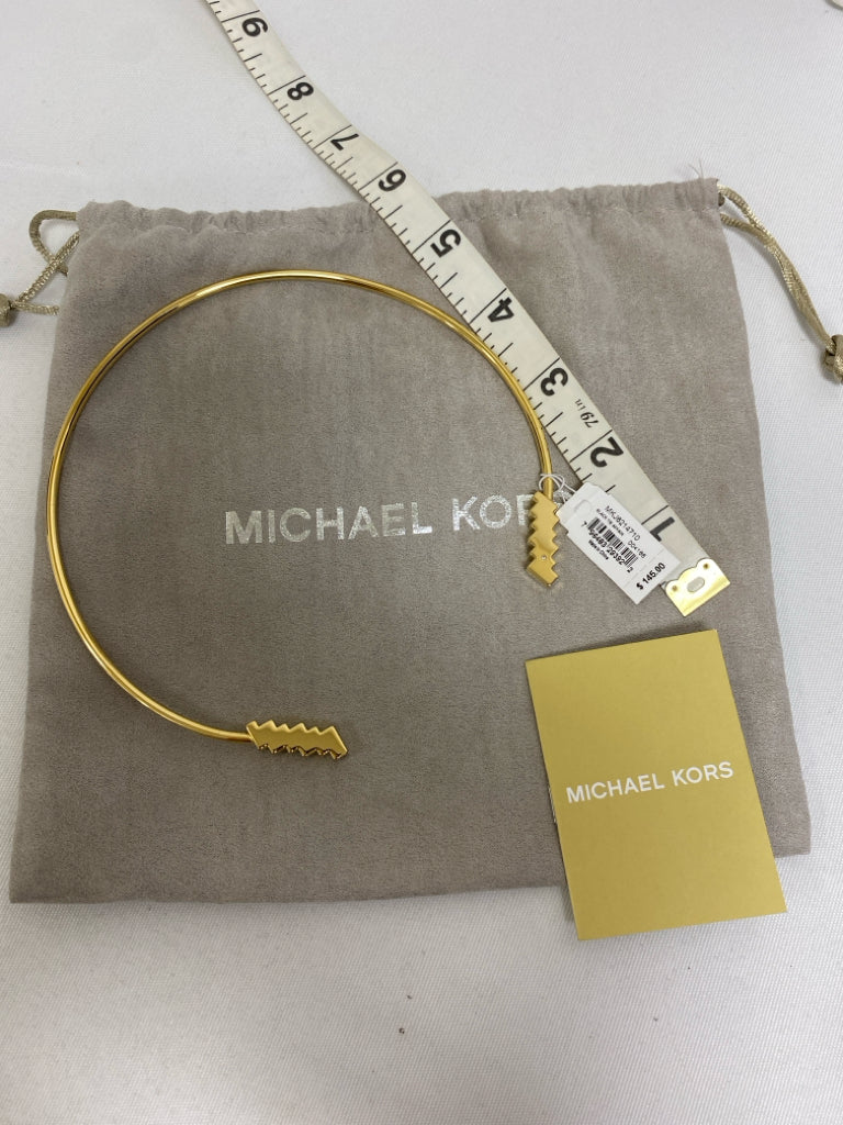 NWT Michael Kors Gold Color Clear Jeweled Necklace