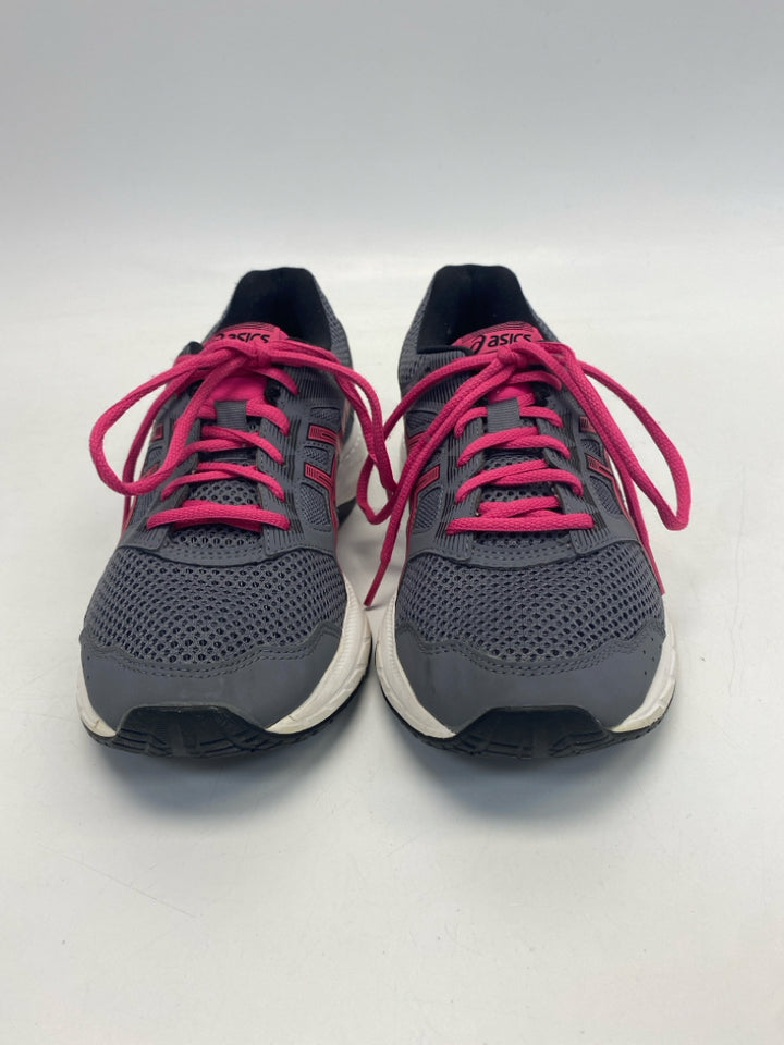 Asics  Size 9 Dark Gray Hot Pink Lace-up Sneakers