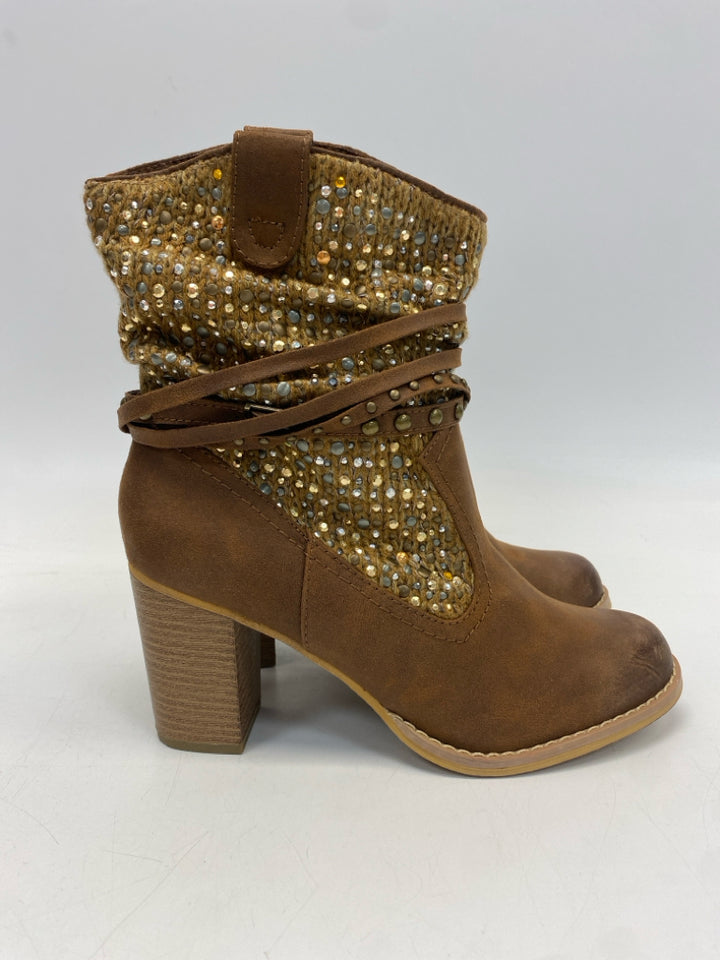 Size 8 Brown Studded Boots