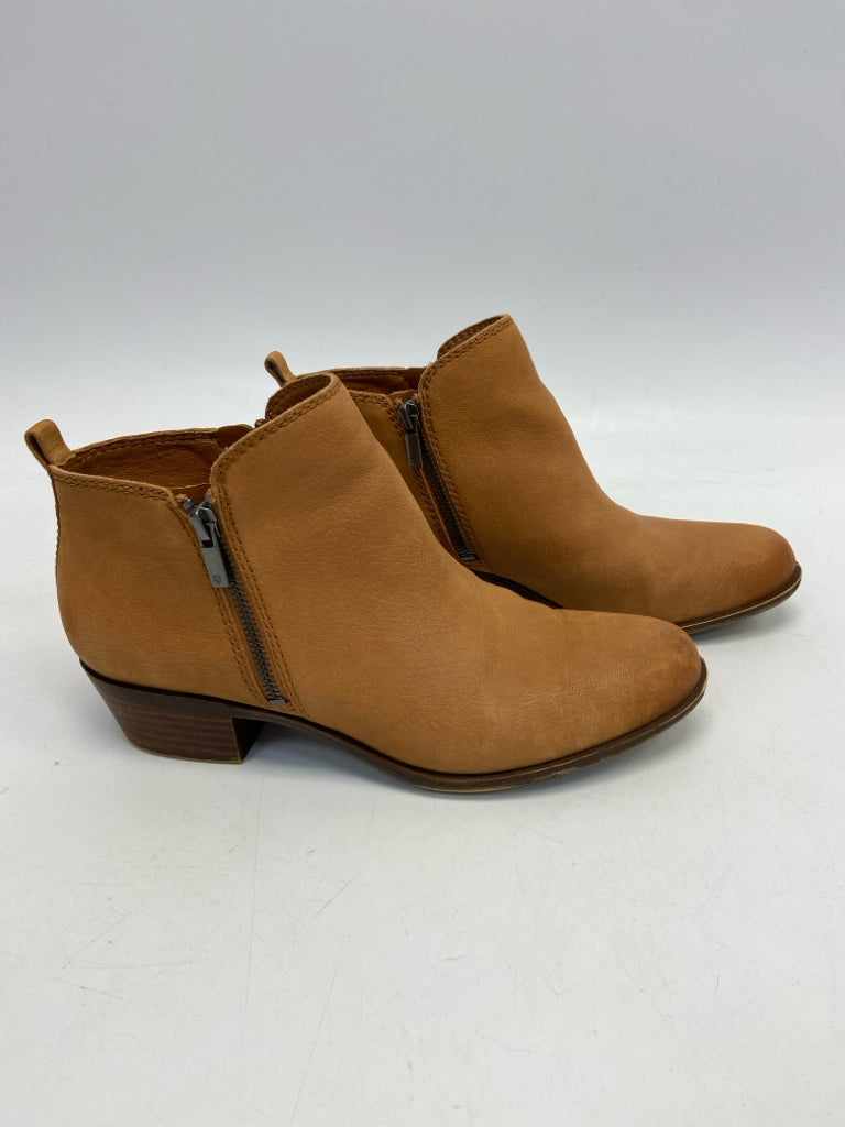 Lucky Brand  Size 10 Camel Zipper Leather Boots