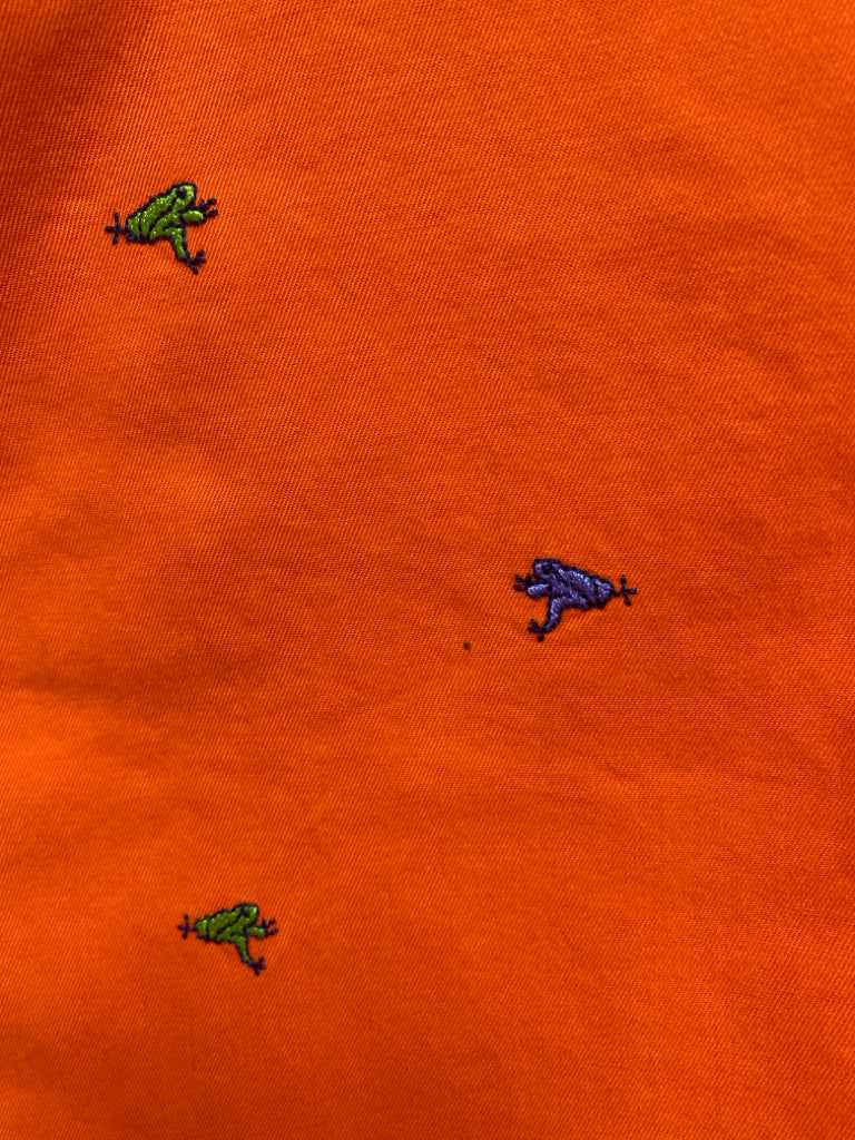 LILLY PULITZER Size 4 Orange Green/Blue Frog Embroidered Ladies Skirt