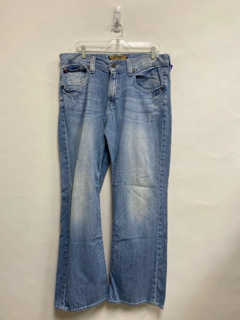 Big Star Size 36 Pale Blue Distressed Men&