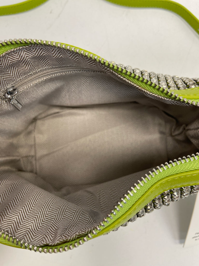 NWT Lime Green Silver Rhinestone(s) Handbag