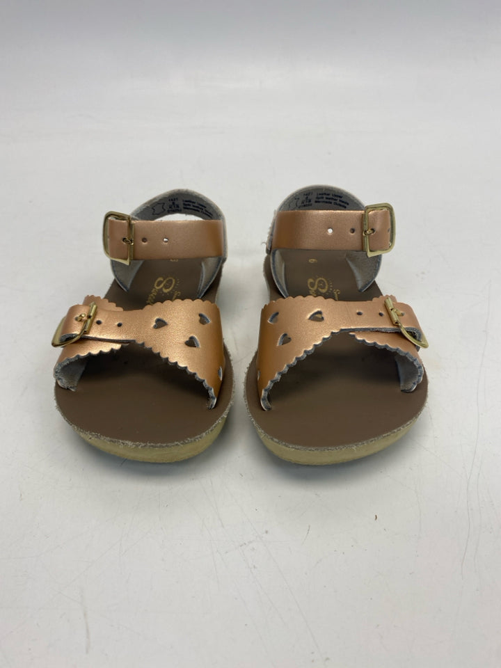 Sun-San Surfer SIZE 6 Rose Gold Perforated Girl&