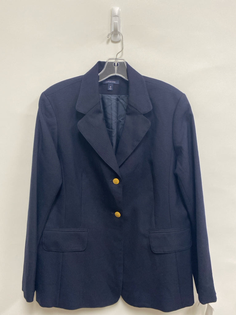 Lands End Size 18 Navy Button Up Plus Size Jacket