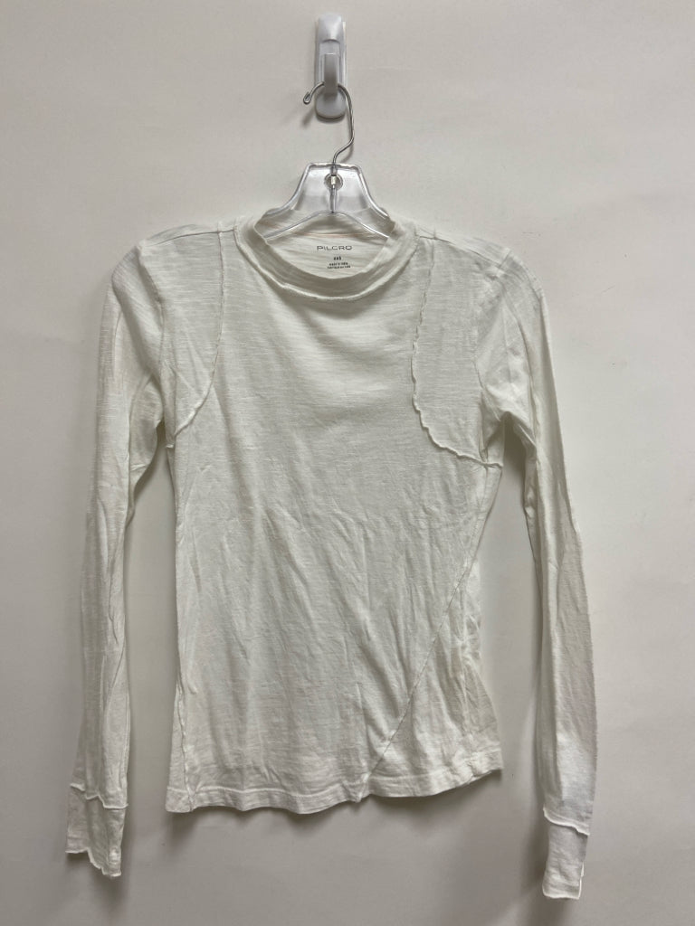 Pilcro Size XS White Long Sleeve Ladies Top