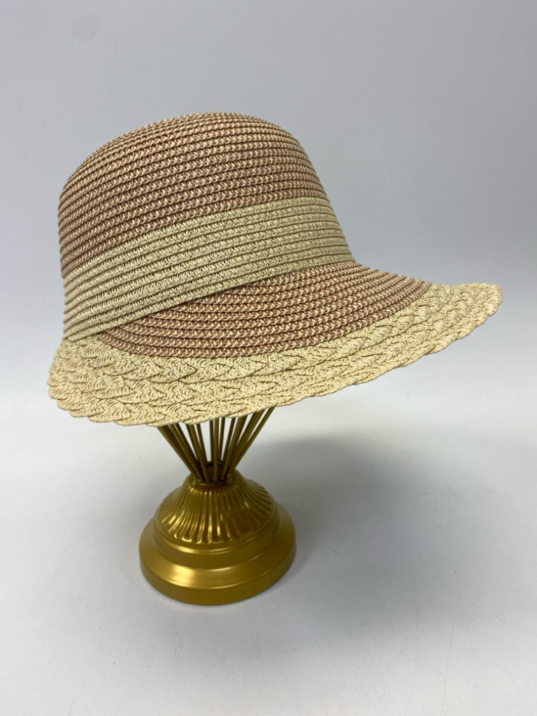 Tahari Cream Rose Straw Hat