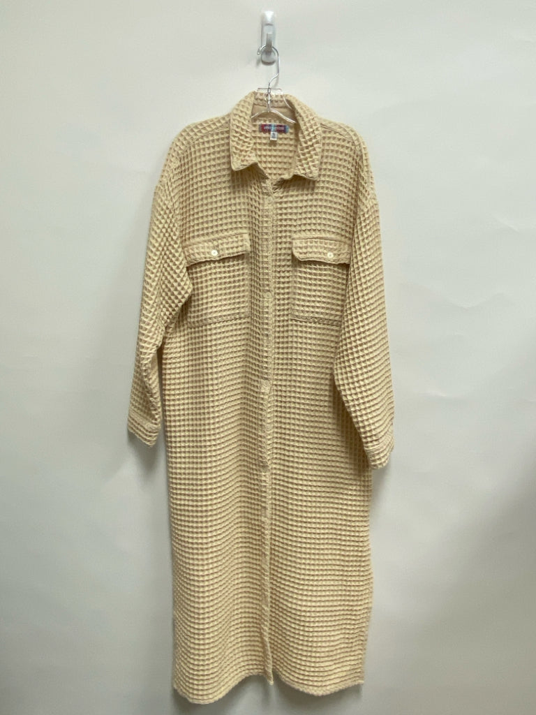 Urban Outfitters Size XL Cream Waffle Maxi Ladies Dress