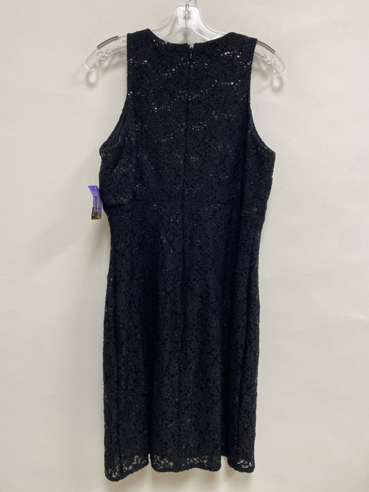 NWT Size 14 Black Lace Sleeveless Ladies Dress