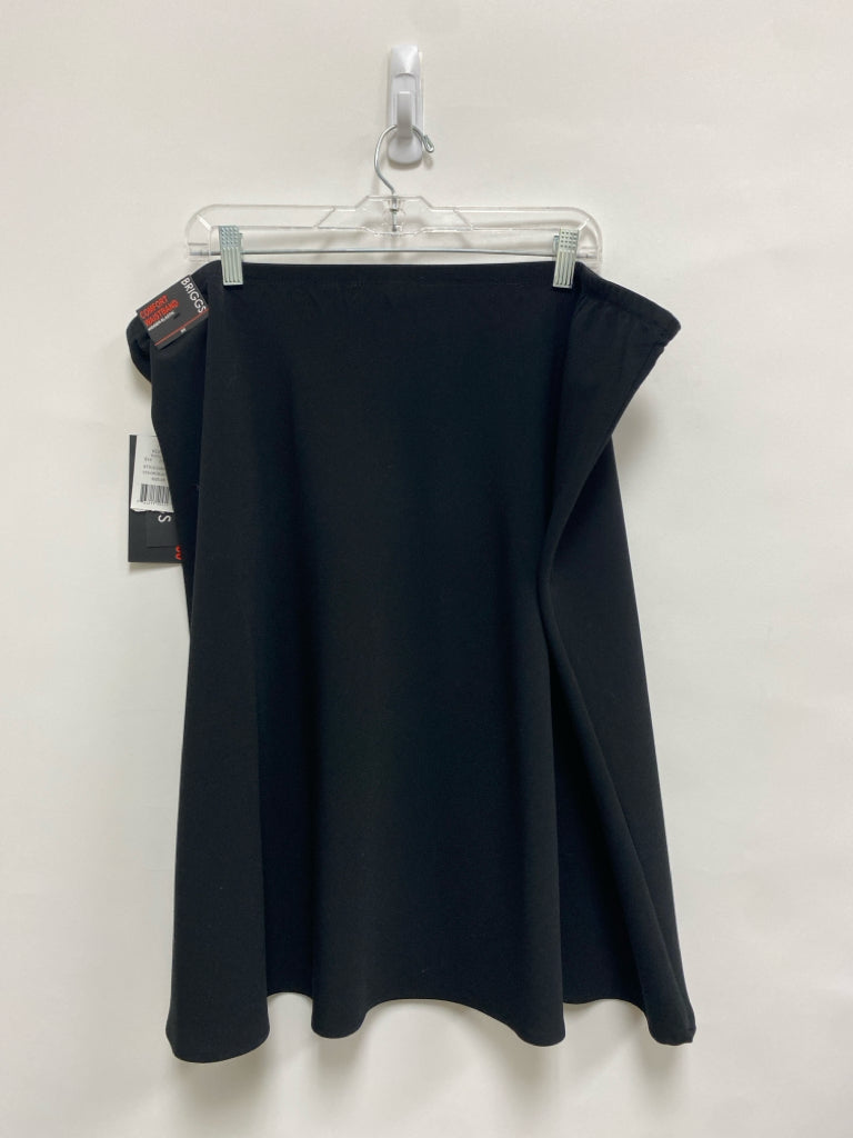 NWT Briggs Size 2X Black Plus Size Skirt